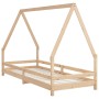 Estructura de cama para niños madera maciza de pino 90x200 cm