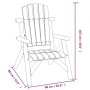 Silla de jardín madera maciza de abeto 68x86x103
