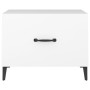 Mesa de centro con patas de metal blanco 50x50x40 cm