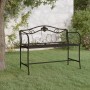 Banco de jardín de dos plazas 104 cm acero negro