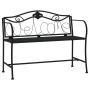 Banco de jardín de dos plazas 104 cm acero negro