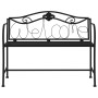 Banco de jardín de dos plazas 104 cm acero negro