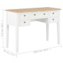 Escritorio de madera blanco 109,5x45x77,5 cm