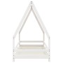 Estructura de cama para niños madera de pino blanco 80x200 cm