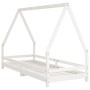 Estructura de cama para niños madera de pino blanco 80x200 cm