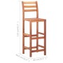 Sillas de cocina 4 unidades madera maciza de acacia