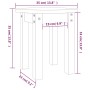 Mesa de centro de madera maciza de pino gris Ø35x35 cm