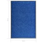 Felpudo lavable azul 60x90 cm