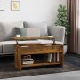 Mesa de centro madera de ingeniería roble ahumado 102x50x52,5cm