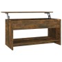 Mesa de centro madera de ingeniería roble ahumado 102x50x52,5cm
