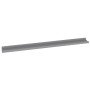 Estantes de pared 4 unidades gris 100x9x3 cm