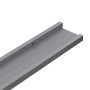 Estantes de pared 4 unidades gris 100x9x3 cm