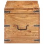 Baúl de madera maciza de acacia 90x40x40 cm
