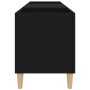 Mueble para discos madera contrachapada negro 121x38x48 cm