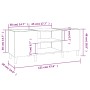 Mueble para discos madera contrachapada negro 121x38x48 cm