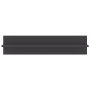Estante de pared 4 uds contrachapado gris brillo 80x11,5x18 cm