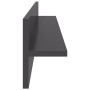 Estante de pared 4 uds contrachapado gris brillo 80x11,5x18 cm