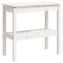 Mesa consola de madera maciza de pino blanco 80x40x75 cm