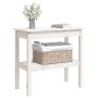 Mesa consola de madera maciza de pino blanco 80x40x75 cm
