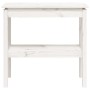 Mesa consola de madera maciza de pino blanco 80x40x75 cm