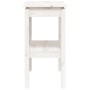 Mesa consola de madera maciza de pino blanco 80x40x75 cm