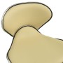 Silla de oficina de cuero sintético crema