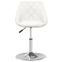 Taburete de cocina de cuero sintético blanco