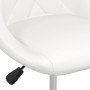 Taburete de cocina de cuero sintético blanco