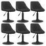Sillas de comedor giratorias 6 unidades terciopelo negro