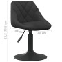 Sillas de comedor giratorias 6 unidades terciopelo negro