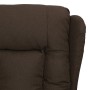 Silla de masaje elevable de tela marrón oscuro