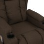 Silla de masaje elevable de tela marrón oscuro