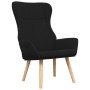 Sillón de relax con taburete tela negro