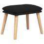 Sillón de relax con taburete tela negro