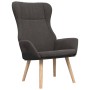 Sillón de relax con taburete tela gris oscuro