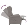 Sillón orejero reclinable eléctrico tela taupe