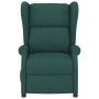 Sillón orejero reclinable eléctrico de tela verde oscuro