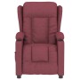 Sillón de masaje eléctrico tela rojo tinto