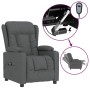 Sillón reclinable eléctrico de tela gris oscuro