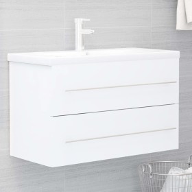 Mueble con lavabo madera de ingeniería blanco