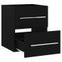 Mueble con lavabo madera de ingeniería negro