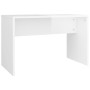 Juego de tocador blanco brillante 86,5x35x136 cm