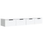 Armarios de pared 2 unidades contrachapada blanco 68x30x20 cm