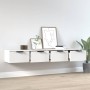 Armarios de pared 2 unidades contrachapada blanco 68x30x20 cm