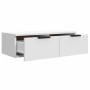 Armarios de pared 2 unidades contrachapada blanco 68x30x20 cm