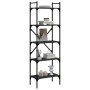 Librería de 5 estantes madera de ingeniería negro 56x31,5x174cm