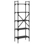 Librería de 5 estantes madera de ingeniería negro 56x31,5x174cm