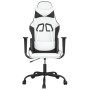 Silla gaming cuero sintético blanco y negro