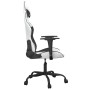 Silla gaming cuero sintético blanco y negro