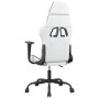 Silla gaming cuero sintético blanco y negro